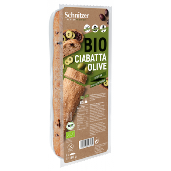 Bio Glutenfreies Ciabatta Olive Aufbackbrot - von Schnitzer
